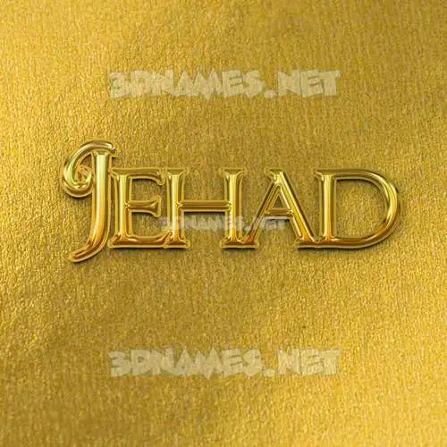 jehad in All Gold style - 3D name wallpaper jehad in All Gold style - 3D name wallpaper