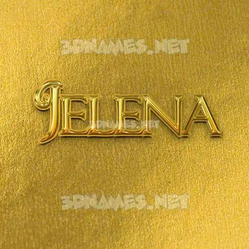 jelena in All Gold style - 3D name wallpaper