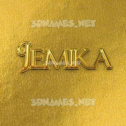 jemika in All Gold style - 3D name wallpaper