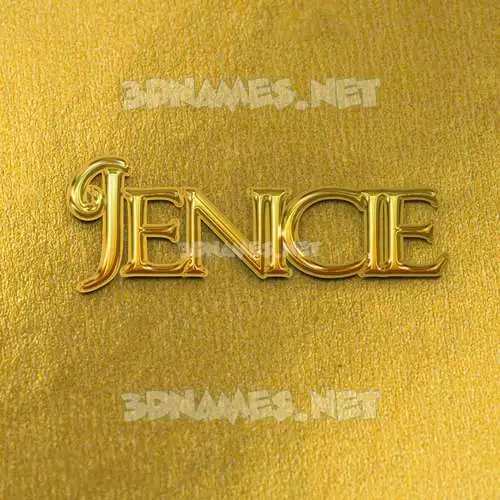 jenicie in All Gold style - 3D name wallpaper