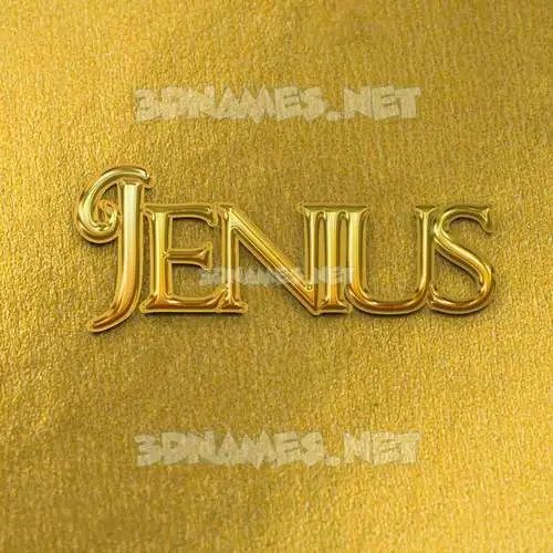 jenius in All Gold style - 3D name wallpaper jenius in All Gold style - 3D name wallpaper