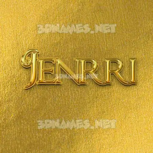 jenrri in All Gold style - 3D name wallpaper jenrri in All Gold style - 3D name wallpaper