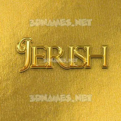 jerish in All Gold style - 3D name wallpaper