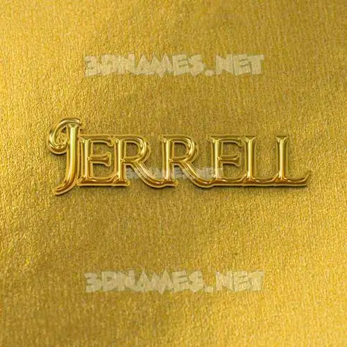 jerrell in All Gold style - 3D name wallpaper