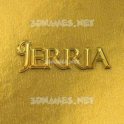 jerria in All Gold style - 3D name wallpaper
