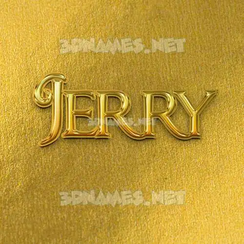 jerry in All Gold style - 3D name wallpaper jerry in All Gold style - 3D name wallpaper
