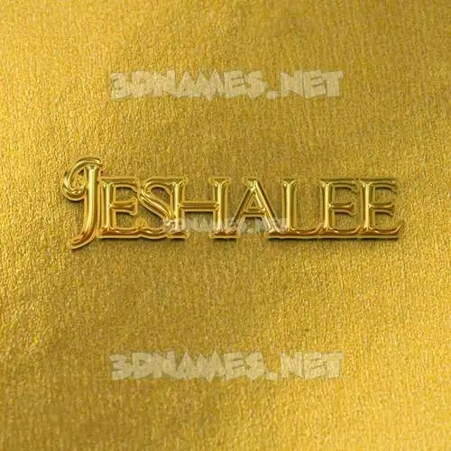jeshalee in All Gold style - 3D name wallpaper