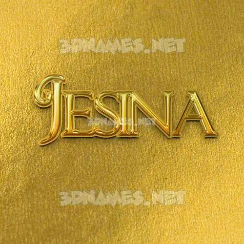 jesina in All Gold style - 3D name wallpaper jesina in All Gold style - 3D name wallpaper