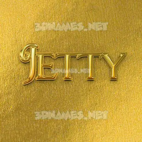 jetty in All Gold style - 3D name wallpaper jetty in All Gold style - 3D name wallpaper