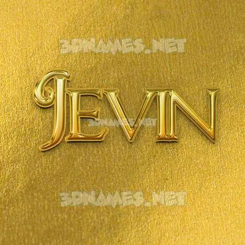 jevin in All Gold style - 3D name wallpaper jevin in All Gold style - 3D name wallpaper