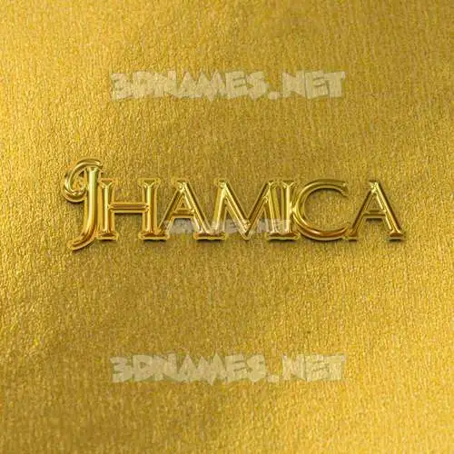jhamica in All Gold style - 3D name wallpaper jhamica in All Gold style - 3D name wallpaper