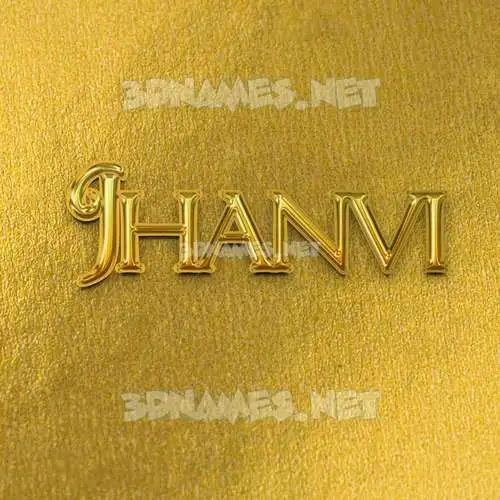 jhanvi in All Gold style - 3D name wallpaper jhanvi in All Gold style - 3D name wallpaper