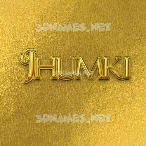 jhumki in All Gold style - 3D name wallpaper jhumki in All Gold style - 3D name wallpaper