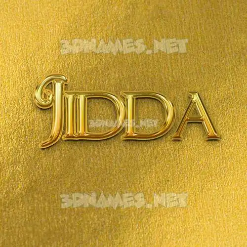 jidda in All Gold style - 3D name wallpaper jidda in All Gold style - 3D name wallpaper