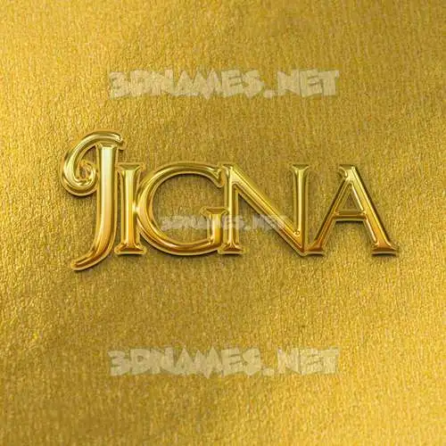 jigna in All Gold style - 3D name wallpaper jigna in All Gold style - 3D name wallpaper