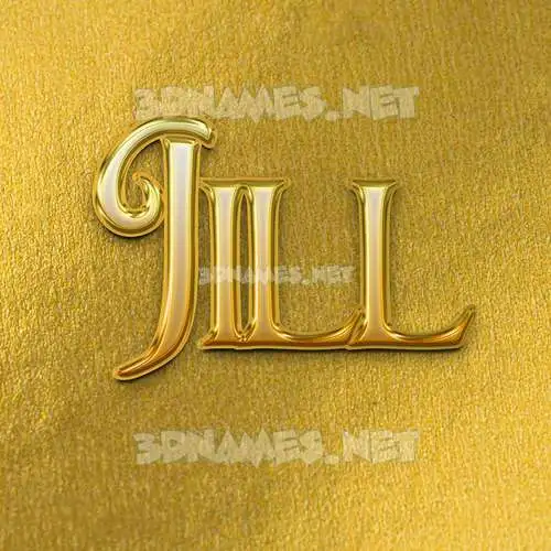 jill in All Gold style - 3D name wallpaper jill in All Gold style - 3D name wallpaper