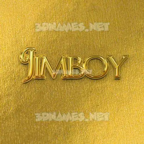 jimboy in All Gold style - 3D name wallpaper