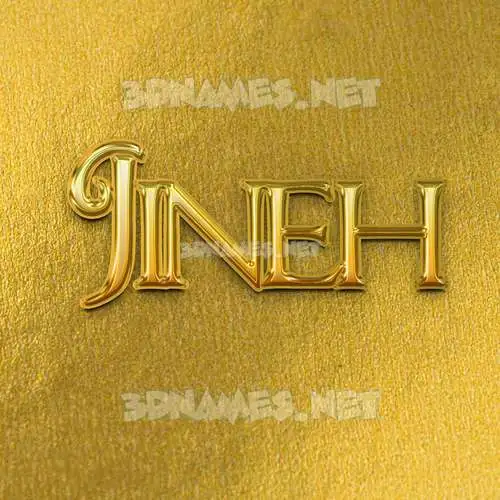 jineh in All Gold style - 3D name wallpaper jineh in All Gold style - 3D name wallpaper