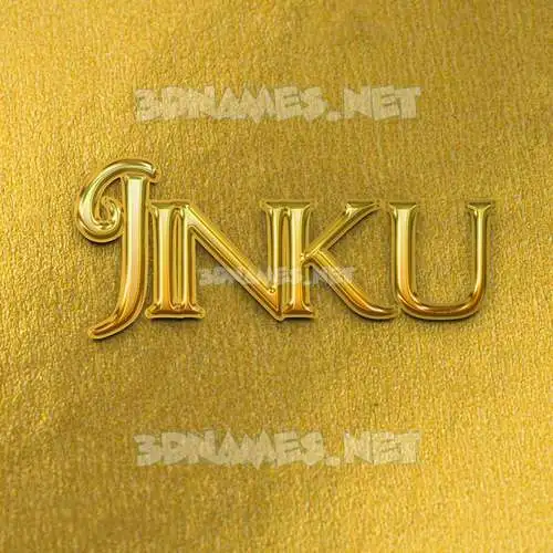 jinku in All Gold style - 3D name wallpaper jinku in All Gold style - 3D name wallpaper