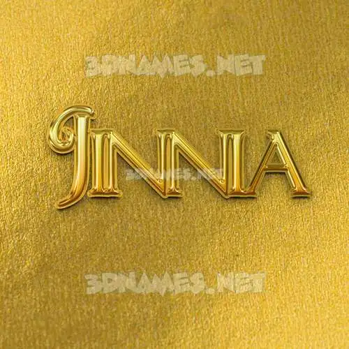 jinnia in All Gold style - 3D name wallpaper jinnia in All Gold style - 3D name wallpaper