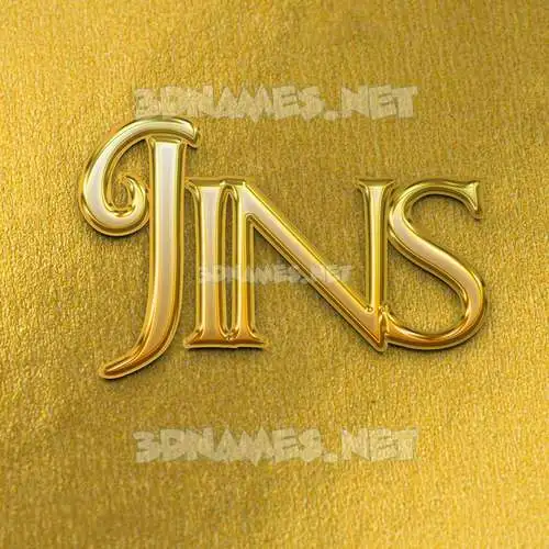 jins in All Gold style - 3D name wallpaper jins in All Gold style - 3D name wallpaper