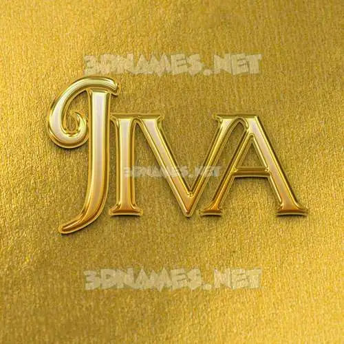 jiva in All Gold style - 3D name wallpaper jiva in All Gold style - 3D name wallpaper