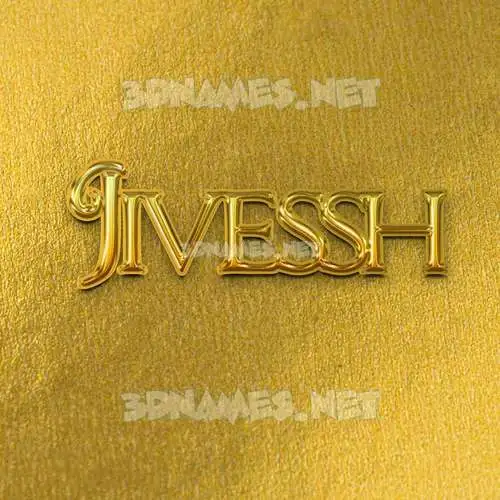 jivessh in All Gold style - 3D name wallpaper jivessh in All Gold style - 3D name wallpaper