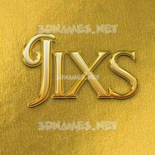 jixs in All Gold style - 3D name wallpaper jixs in All Gold style - 3D name wallpaper
