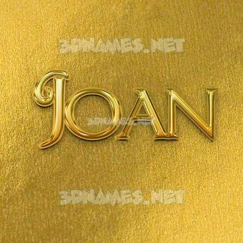 joan in All Gold style - 3D name wallpaper