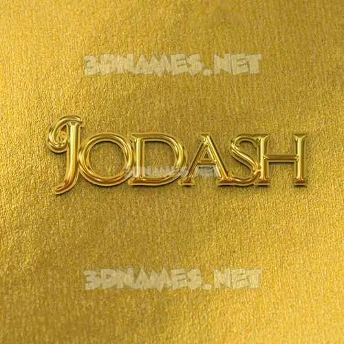 jodash in All Gold style - 3D name wallpaper