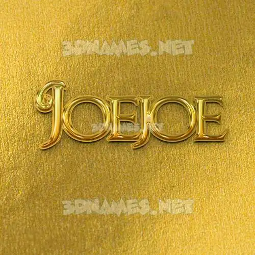 joejoe in All Gold style - 3D name wallpaper