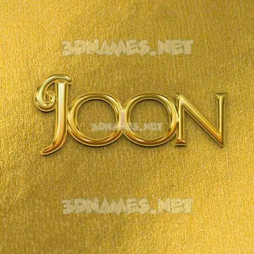 joon in All Gold style - 3D name wallpaper