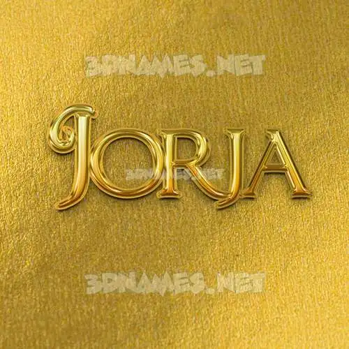 jorja in All Gold style - 3D name wallpaper