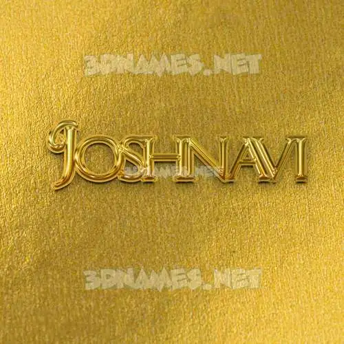 joshnavi in All Gold style - 3D name wallpaper