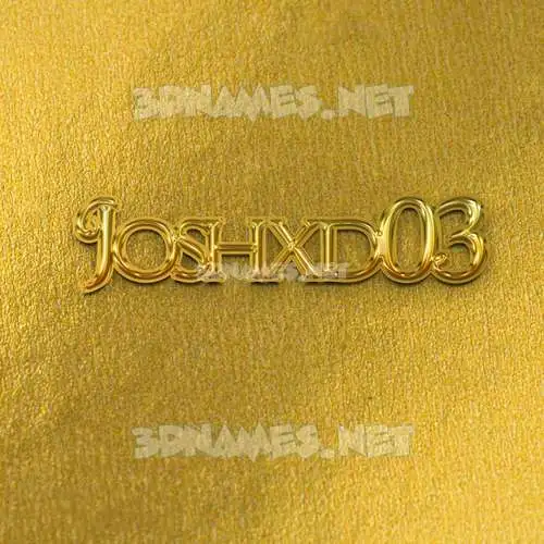 joshxd03 in All Gold style - 3D name wallpaper