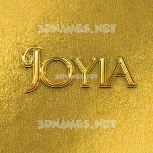 joyia in All Gold style - 3D name wallpaper