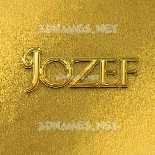 jozef in All Gold style - 3D name wallpaper