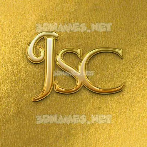 jsc in All Gold style - 3D name wallpaper jsc in All Gold style - 3D name wallpaper