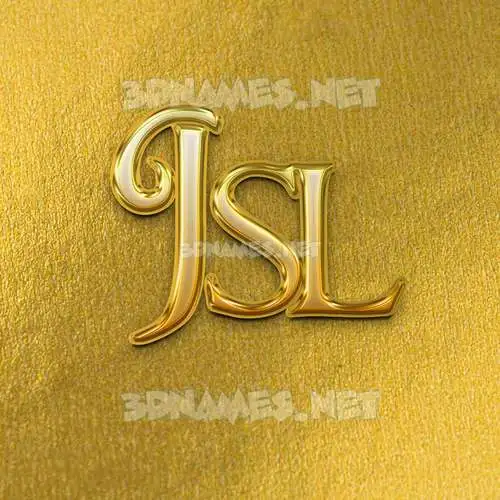 jsl in All Gold style - 3D name wallpaper jsl in All Gold style - 3D name wallpaper