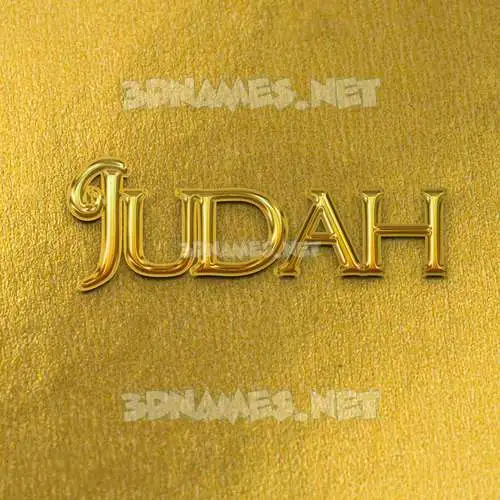 judah in All Gold style - 3D name wallpaper