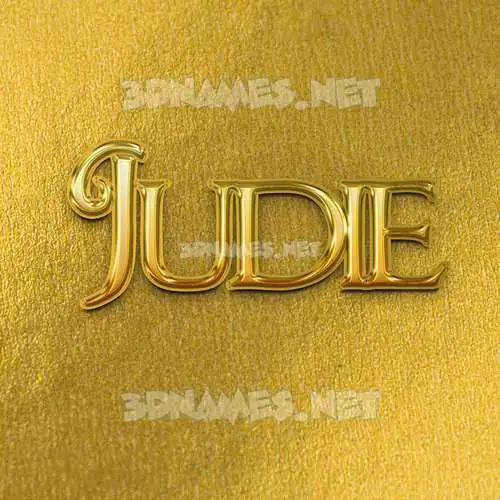 judie in All Gold style - 3D name wallpaper