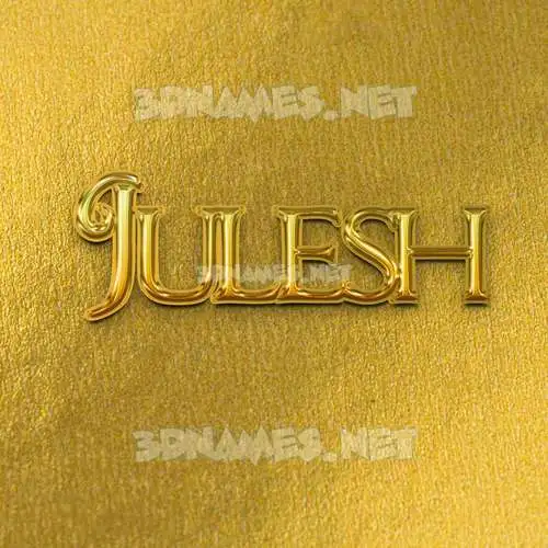 julesh in All Gold style - 3D name wallpaper