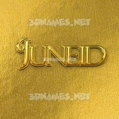 juneid in All Gold style - 3D name wallpaper juneid in All Gold style - 3D name wallpaper