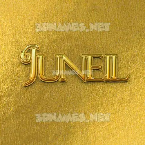 juneil in All Gold style - 3D name wallpaper juneil in All Gold style - 3D name wallpaper