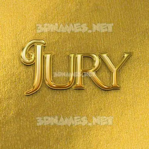 jury in All Gold style - 3D name wallpaper jury in All Gold style - 3D name wallpaper