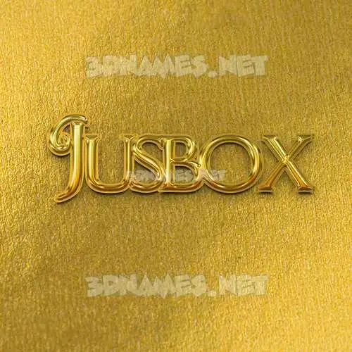 jusbox in All Gold style - 3D name wallpaper jusbox in All Gold style - 3D name wallpaper