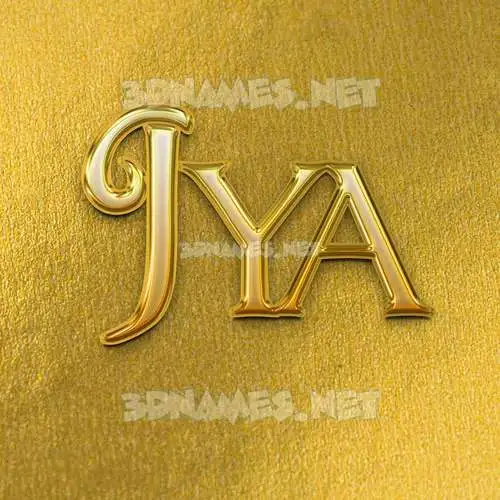 jya in All Gold style - 3D name wallpaper
