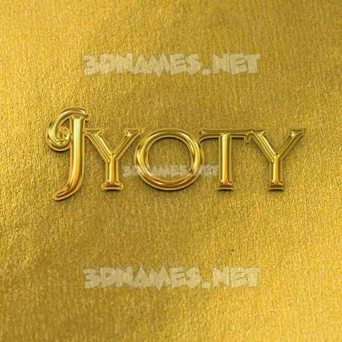 jyoty in All Gold style - 3D name wallpaper