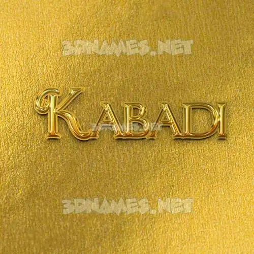 kabadi in All Gold style - 3D name wallpaper kabadi in All Gold style - 3D name wallpaper