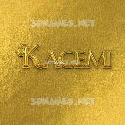 kacemi in All Gold style - 3D name wallpaper